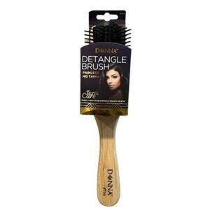 Donna Detangle Brush Flexible Bristles Texture Care, Wooden, Painless NO Tangles